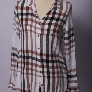 Button down plaid shirt